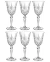 Barski Set Of 6 9oz Goblets In Clear