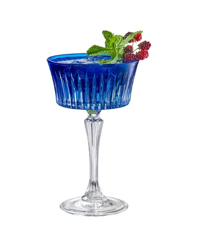 BARSKI BARSKI SET OF 6 COLORED CHAMPAGNE COUPE GLASSES
