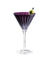 Barski Set Of 6 Colored Martini Cocktail Glasses In Purple