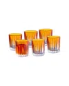 Barski Set Of 6 Colored Shot Glasses In Brown