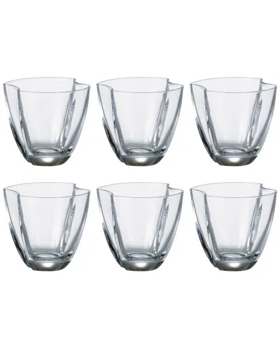 Barski Set Of 6 Crystal Double Old Fashioned Glasses