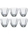 Barski Set Of 6 Crystal Double Old Fashioned Glasses