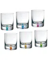 Barski Set Of 6 Whiskey Glasses In Transparent