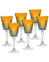 Barski Set Of 6 Wine Goblets In Brown