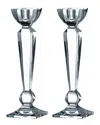 Barski Set Of Two 10in Crystalline Candlestick Holders