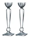 Barski Set Of Two 12in Crystalline Candlestick Holders