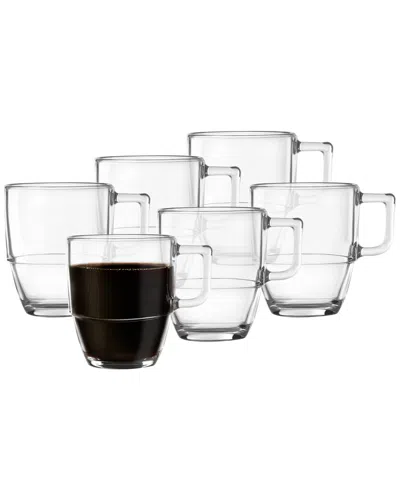 Barski Stackable Coffee Mugs In Transparent