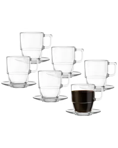 Barski Stackable Coffee Mugs 2.6oz In Transparent