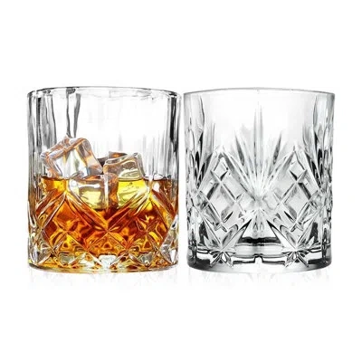 Barski Set Of 2 Dof Tumbler Glasses In Transparent