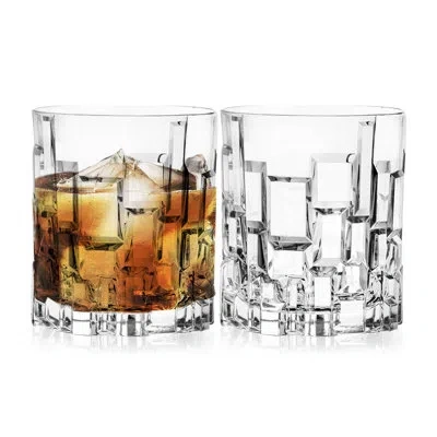 Barski Whiskey Glasses - Double Old Fashioned Rocks Glass - Set Of 2 - Dof -  11 oz - Made In Europe In Clear