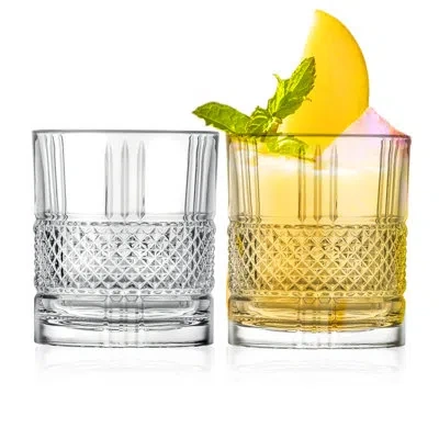 Barski Whiskey Glasses - Double Old Fashioned Rocks Glass - Set Of 2 - Dof Glass Tumblers -  11 Oz. In Clear