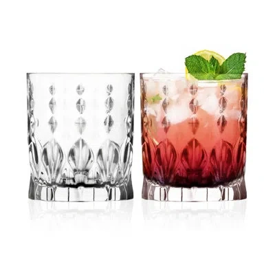Barski Whiskey Glasses - Double Old Fashioned Rocks Glass - Set Of 2 Lowball Tumbler -  12 oz In Clear