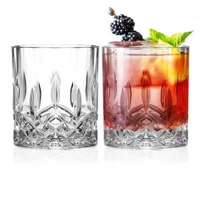 Barski Whiskey Glasses - Double Old Fashioned Rocks Glass - Set Of 2 Tumblers - 10.5 Oz. In Clear