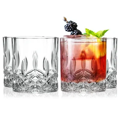 Barski Whiskey Glasses - Double Old Fashioned Rocks Glass - Set Of 4 - Dof -10.5 oz In Clear