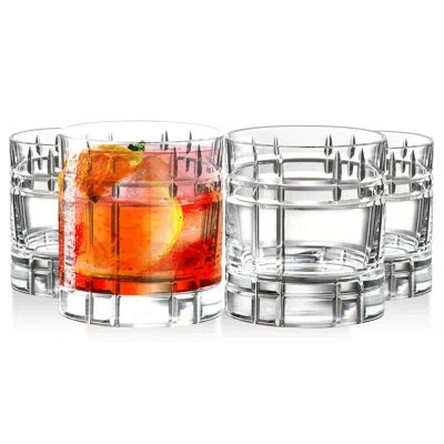 Barski Whiskey Glasses - Double Old Fashioned Rocks Glass - Set Of 4 - Dof - 11.5 oz In Transparent