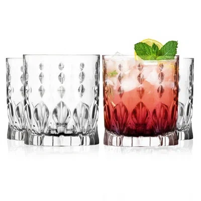 Barski Whiskey Glasses - Double Old Fashioned Rocks Glass - Set Of 4 - Dof - 12 oz In Clear