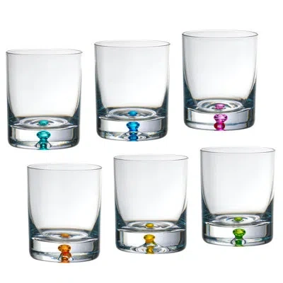 Barski Whiskey Glasses - Double Old Fashioned Rocks Glass - Set Of 6 Lowball Tumbler - Crystal Glass Tumble In Multi