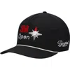 Barstool Golf Black 3m Open Rope Snapback Hat In Black