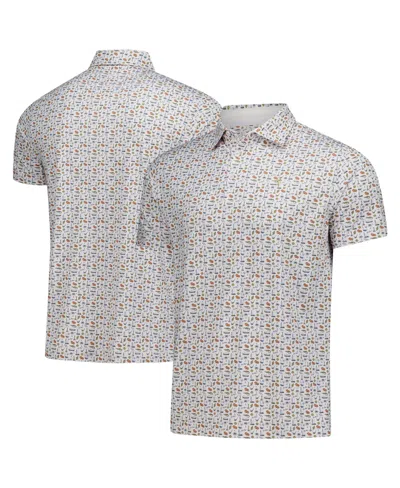 Barstool Golf Men's White The Players Florida Garb Printed Polo Shirt