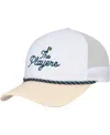 Barstool Golf Men's White/tan The Players Nailhead Canvas Rope Adjustable Hat In White,tan