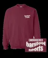 Barstool Sports Wavy Embroidered Crewneck In Maroon In Multi