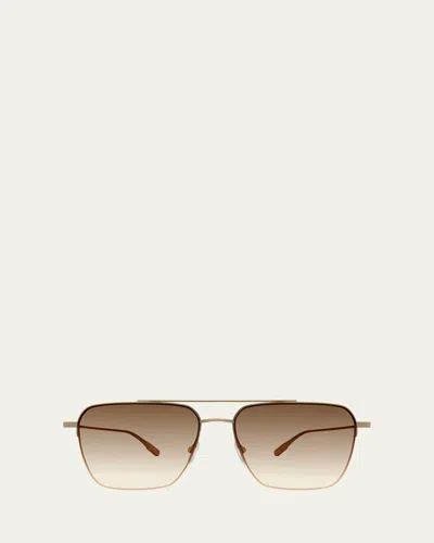 Barton Perreira Arms5552kw Square Titanium Sunglasses In Gold
