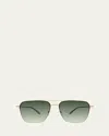 Barton Perreira Arms5552kw Square Titanium Sunglasses In Gold /julep