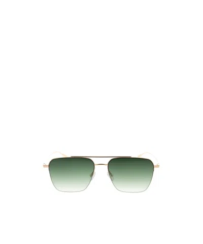 Barton Perreira Armstrong Aviator Frame Sunglasses In Green