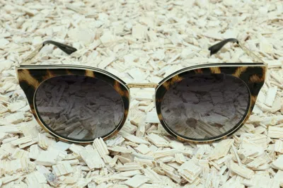 Pre-owned Barton Perreira Authentic B. Perreira Sunglasses Mod. Dovima 53 Gradient Women Msrp $ 510 In Leopard / Gold / Smolder [leo/smo]