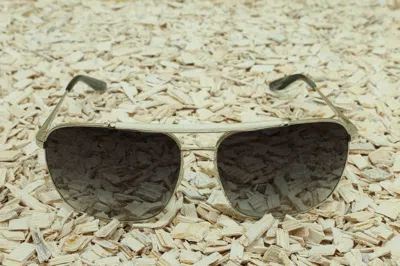 Pre-owned Barton Perreira Authentic B. Perreira Sunglasses Titanium Vesco 63 Colors Gol Gum Polarized In Silver/cream Snake/smolder [sil/crl/smo]