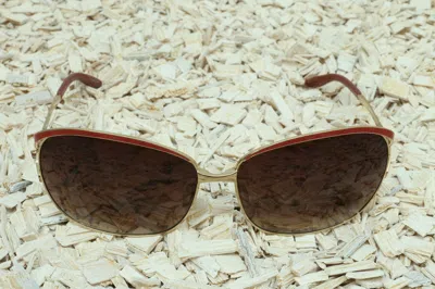 Pre-owned Barton Perreira Authentic  Sunglasses Model Fair Lady 63 Women Different Colors In Gold / Crimson / Smokey Topaz [gol/cri/smt]