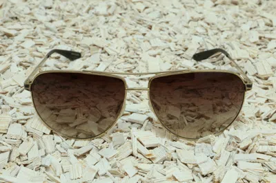 Pre-owned Barton Perreira Authentic  Sunglasses Model Gemser 62 Gradient Different Colors In Gold / Leopard / Smokey Topaz [gol/leo/smt]