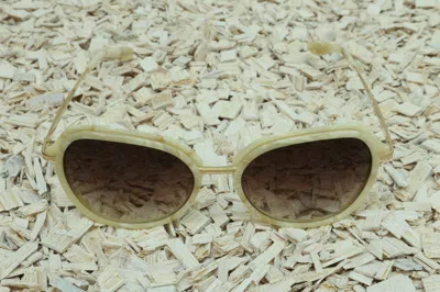 Pre-owned Barton Perreira Authentic  Sunglasses Titanium Model Leilani 56 Women Col.tus Gol In See Photo