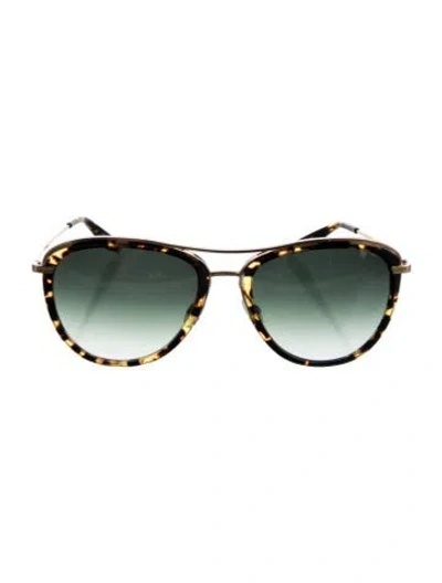 Pre-owned Barton Perreira Aviator Gradient Sunglasses In Black