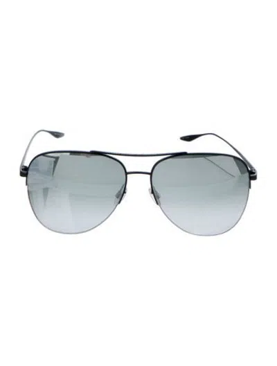 Pre-owned Barton Perreira Aviator Gradient Sunglasses In Black