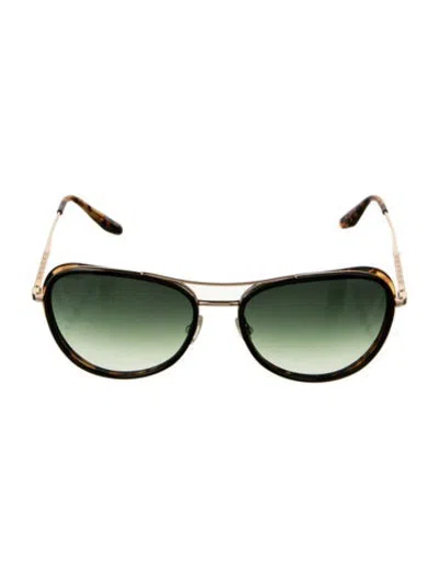 Pre-owned Barton Perreira Aviator Gradient Sunglasses In Black