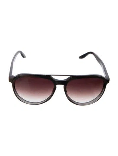 Pre-owned Barton Perreira Aviator Gradient Sunglasses In Brown