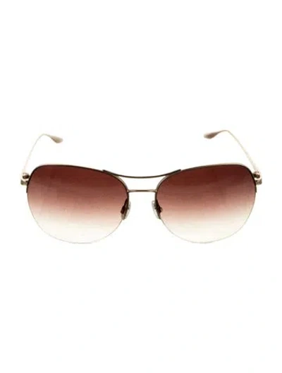 Pre-owned Barton Perreira Aviator Gradient Sunglasses In Gold