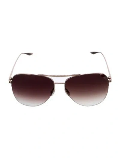 Pre-owned Barton Perreira Aviator Gradient Sunglasses In Gold