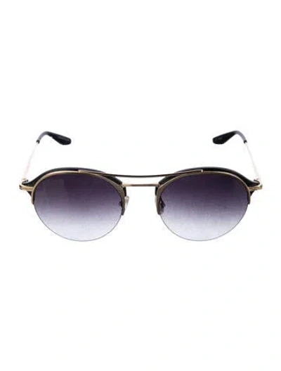Pre-owned Barton Perreira Aviator Gradient Sunglasses In Gold