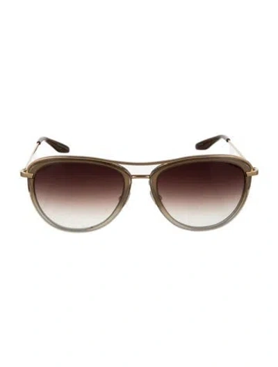 Pre-owned Barton Perreira Aviator Gradient Sunglasses In Gold