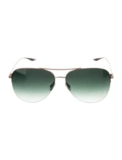 Pre-owned Barton Perreira Aviator Gradient Sunglasses In Gold