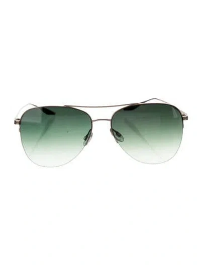 Pre-owned Barton Perreira Aviator Gradient Sunglasses In Green