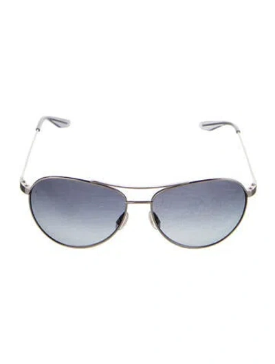 Pre-owned Barton Perreira Aviator Gradient Sunglasses In Silver