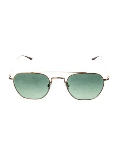 Pre-owned Barton Perreira Aviator Tinted Sunglasses In Gold