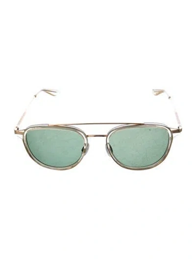 Pre-owned Barton Perreira Aviator Tinted Sunglasses In Gold