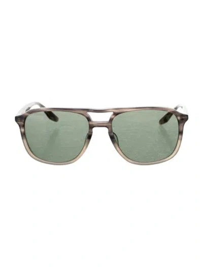 Pre-owned Barton Perreira Aviator Tinted Sunglasses In Green