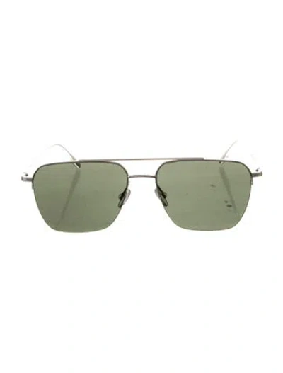 Pre-owned Barton Perreira Aviator Tinted Sunglasses W/ Tags In Silver