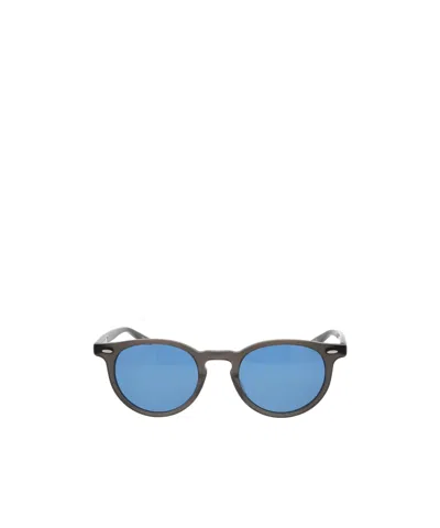 Barton Perreira Banks Oval Frame Sunglasses In Blue
