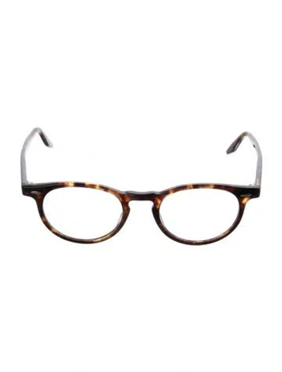 Pre-owned Barton Perreira Banks Round Eyeglasses In Black
